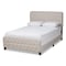Baxton Studio Annalisa Beige Upholstered Button Tufted Full Size Panel Bed 162-10317 - alternate 1